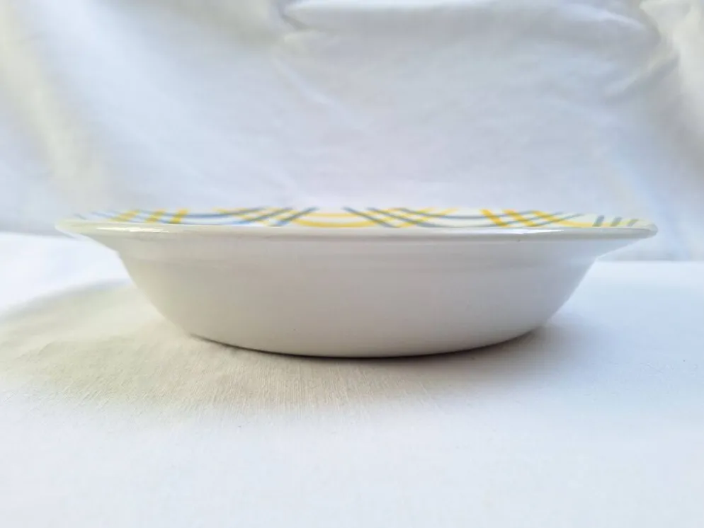 Plat creux Moulin des Loups jaune et gris