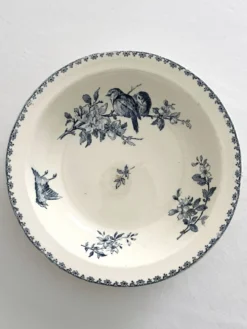 Plat creux saladier en terre de fer « Favori » Sarreguemines
