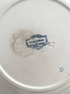 Plat creux saladier en terre de fer « Favori » Sarreguemines