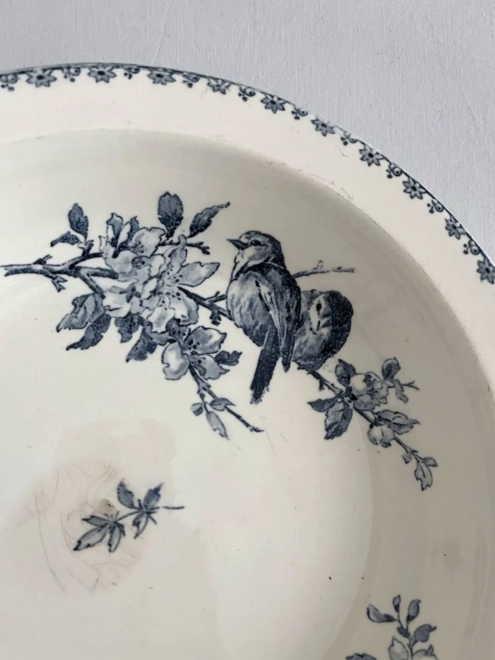 Plat creux saladier en terre de fer « Favori » Sarreguemines