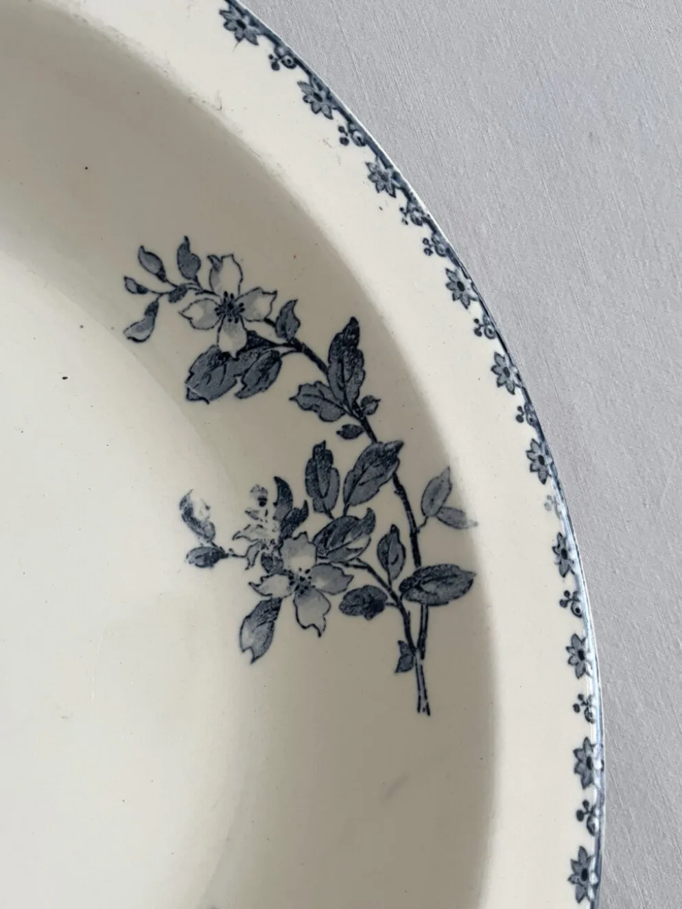 Plat creux saladier en terre de fer « Favori » Sarreguemines