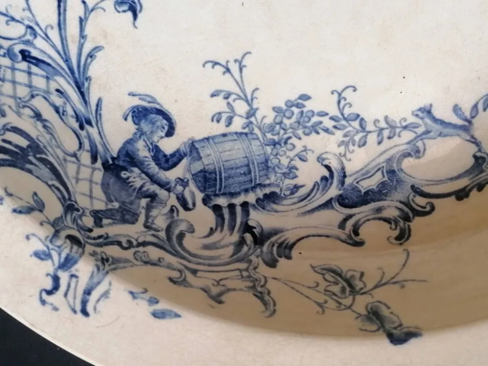 Plat creux terre de fer Jules Vieillard 19ème s