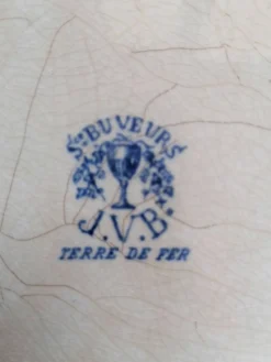 Plat creux terre de fer Jules Vieillard 19ème s