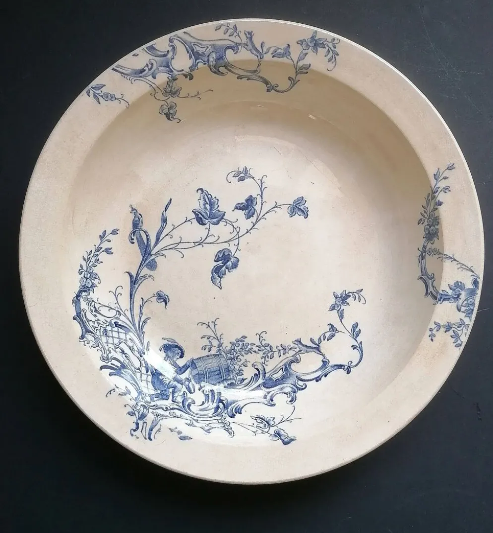 Plat creux terre de fer Jules Vieillard 19ème s