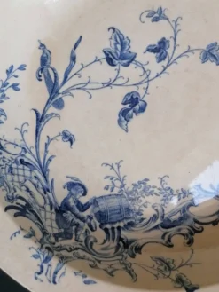 Plat creux terre de fer Jules Vieillard 19ème s