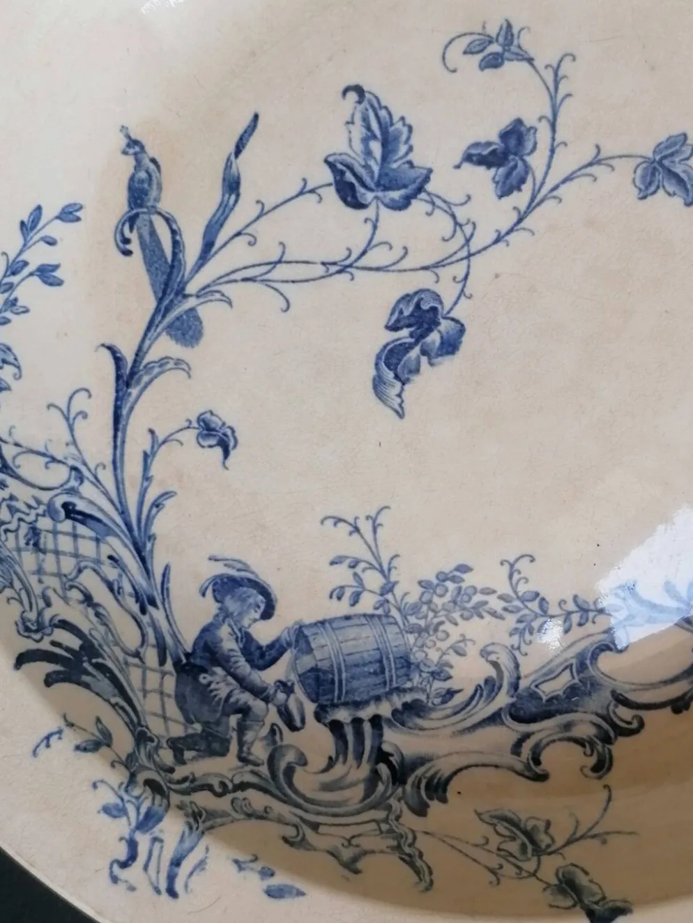 Plat creux terre de fer Jules Vieillard 19ème s