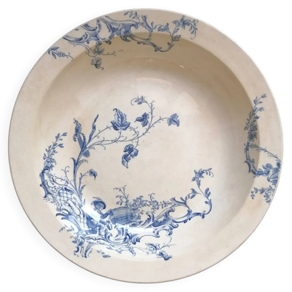 Plat creux terre de fer Jules Vieillard 19ème s
