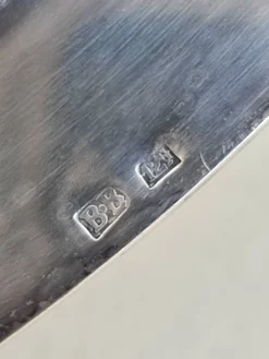 Plat à crudités en argent et verre