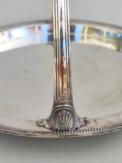 Plat à crudités en argent et verre