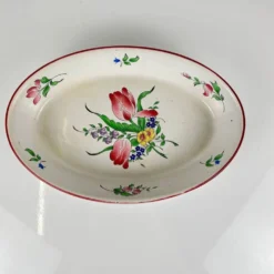 Plat culinaire (pour four), modèle Réverbère par KG Lunéville, motif tulipe
