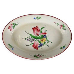Plat culinaire (pour four), modèle Réverbère par KG Lunéville, motif tulipe