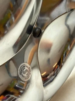Plat de service en chrome suédois des années 1960