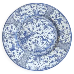 Plat de service en céramique de Coimbra peint à la main