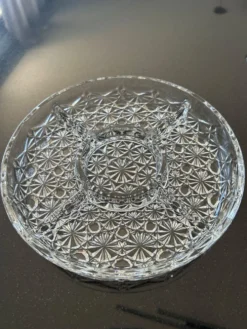 Plat de service en cristal
