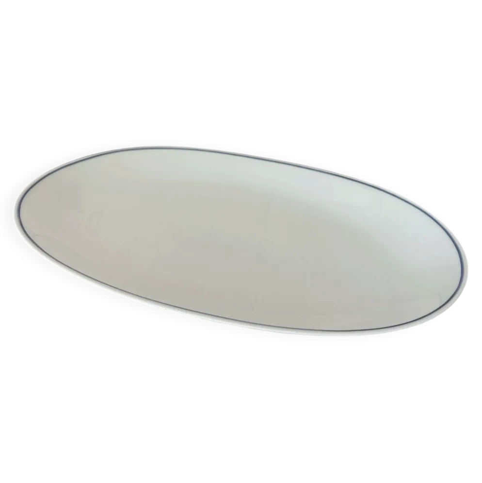 Plat de service ovale porcelaine de Paris