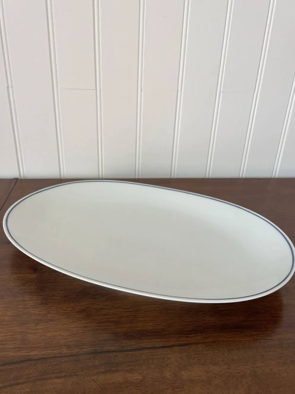 Plat de service ovale porcelaine de Paris