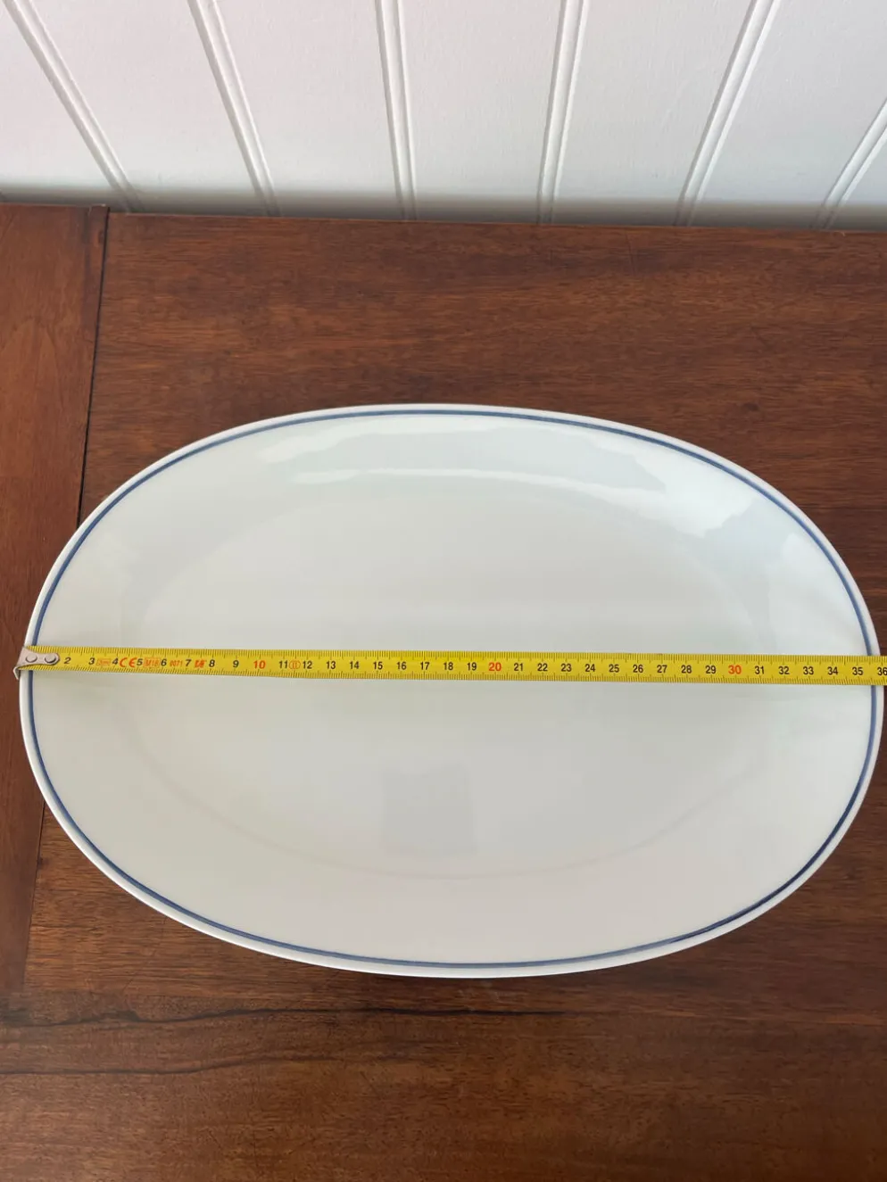 Plat de service ovale porcelaine de Paris