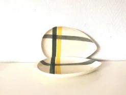 plat de service , ravier , beurrier jaune et vert