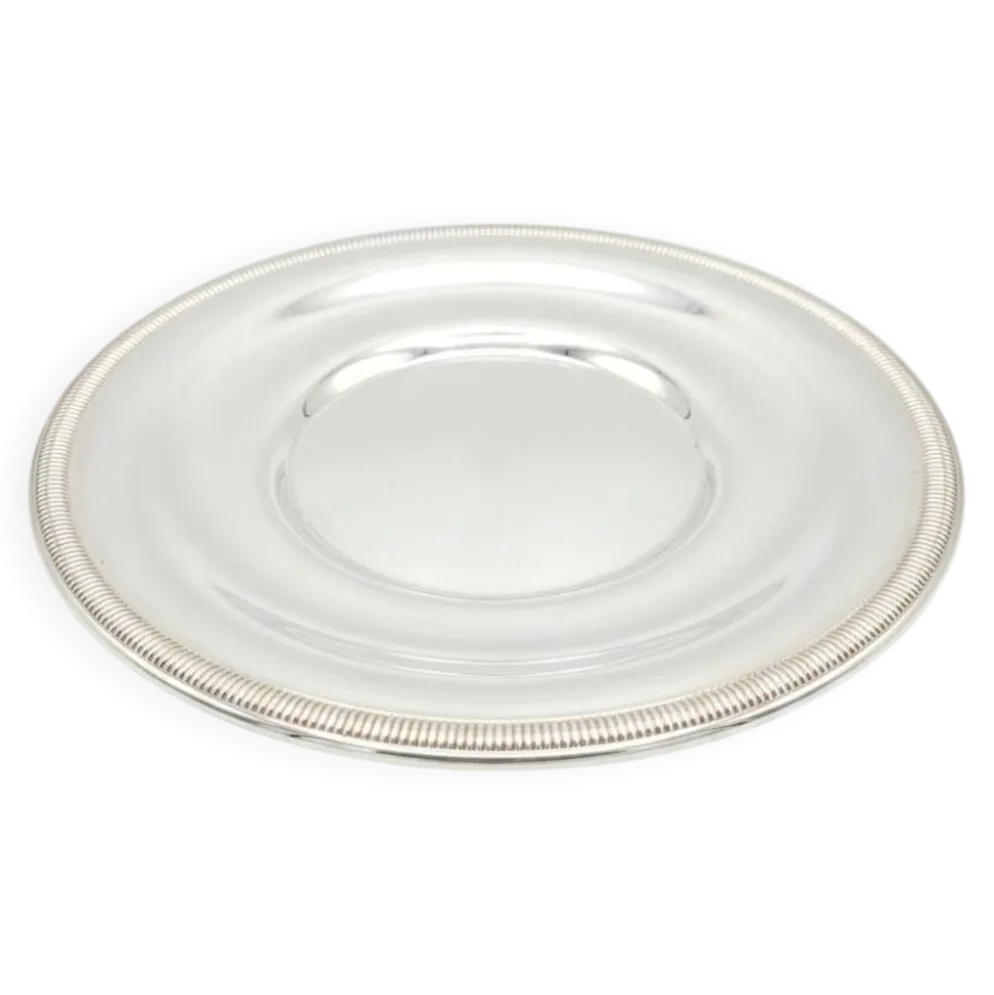 Plat de service rond en métal argenté – Orfèvrerie de France