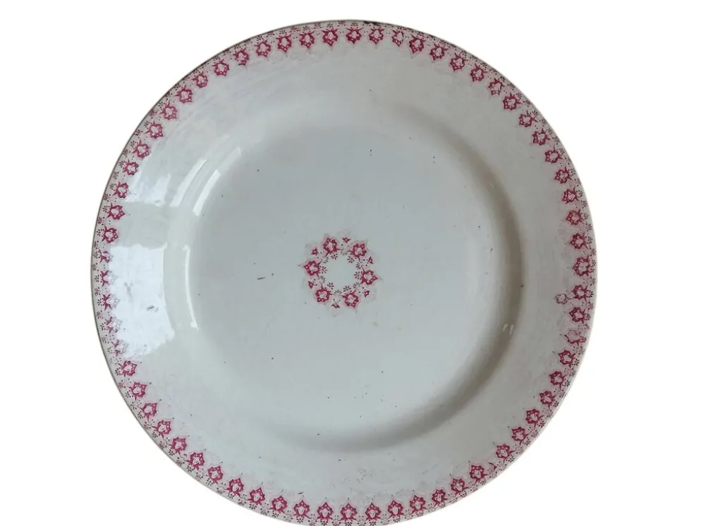 Plat de service terre de fer Hippolyte Boulenger & Cie Choisy-le-Roi