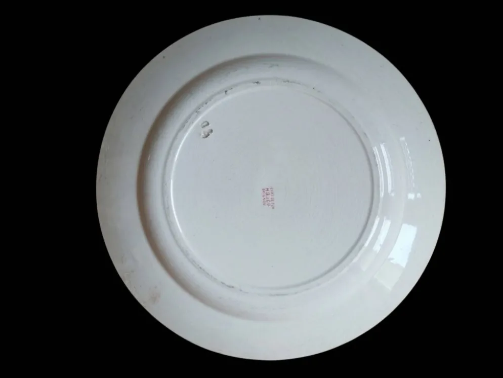 Plat de service terre de fer Hippolyte Boulenger & Cie Choisy-le-Roi