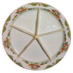 plat de service vintage avec compartiments en céramique anglais