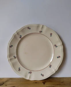 Plat de service vintage en faïence Digoin & Sarreguemines Arromanches