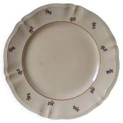 Plat de service vintage en faïence Digoin & Sarreguemines Arromanches