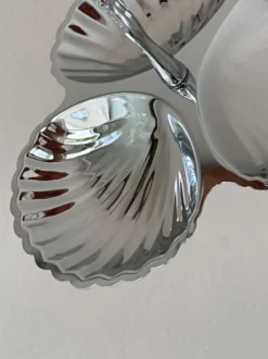 Plat de service vintage en inox brillant