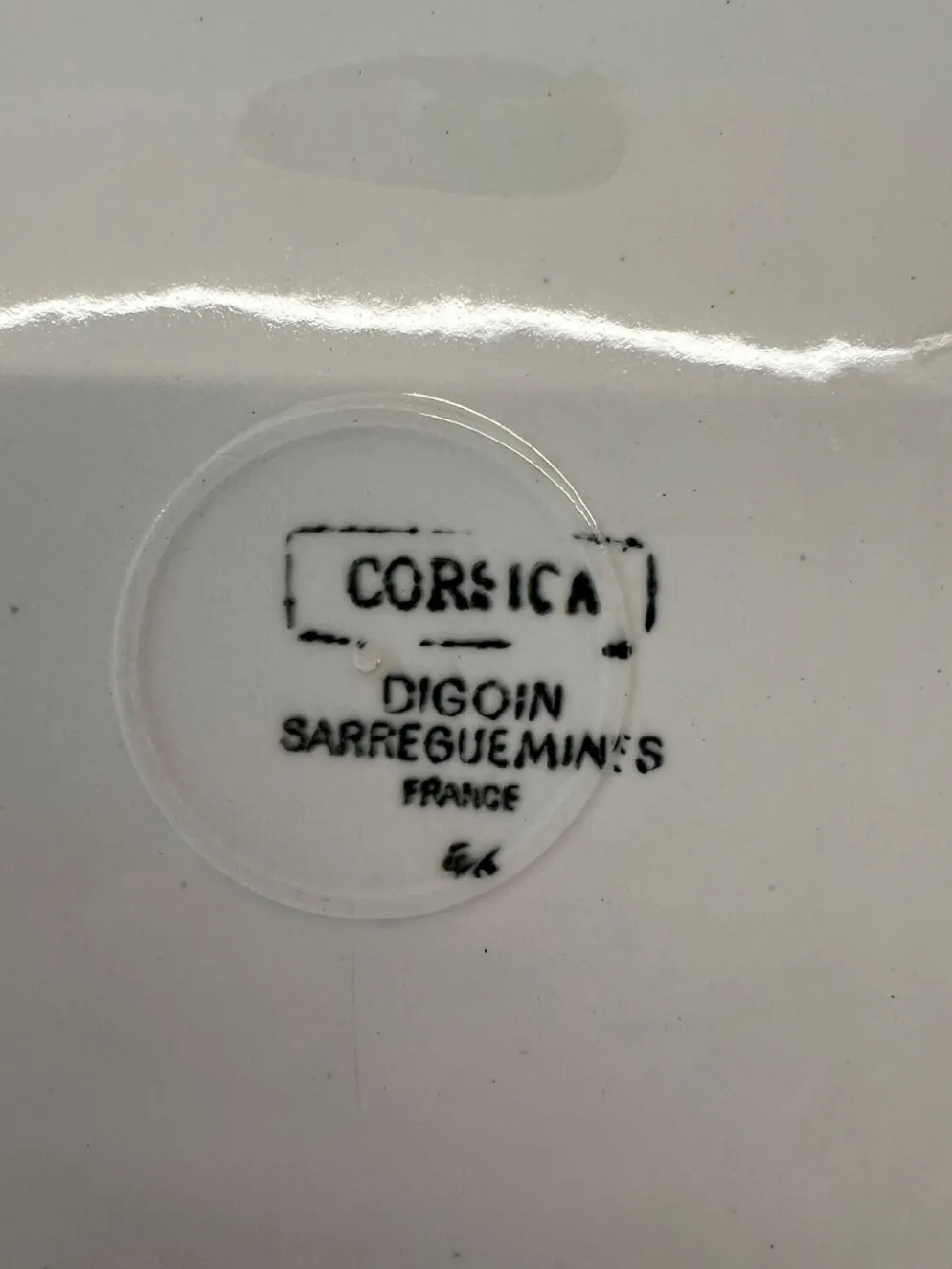 Plat Digoin Sarraguemines - modèle Corsica