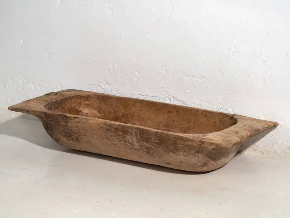 Plateau ancien en bois massif (c.1900) #10