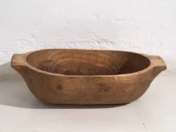 Plateau ancien en bois massif (c.1900) #22