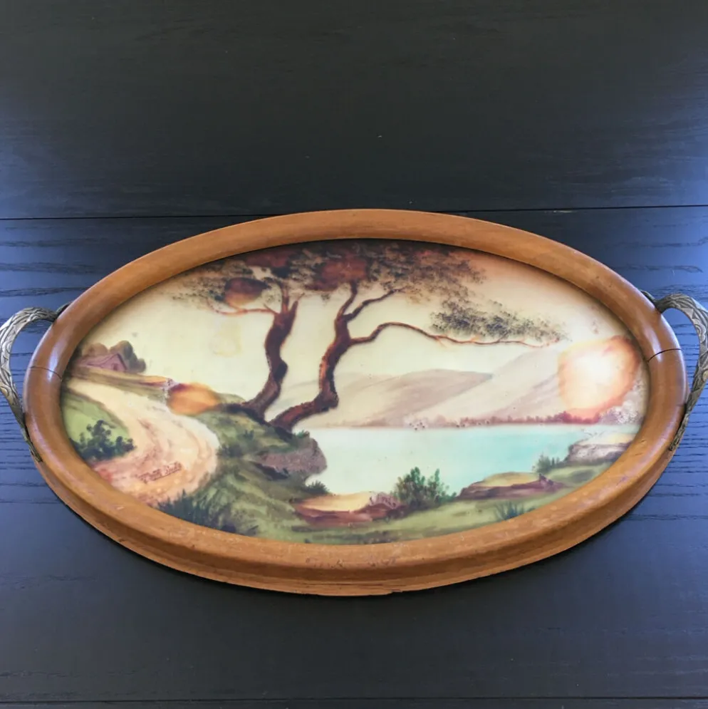 Plateau Art Déco signé