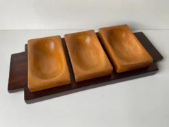 Plateau bois massif apéro /cocktail signé Max Meder