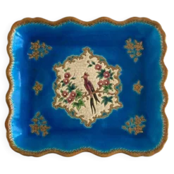 Plateau décoratif émaux longwy