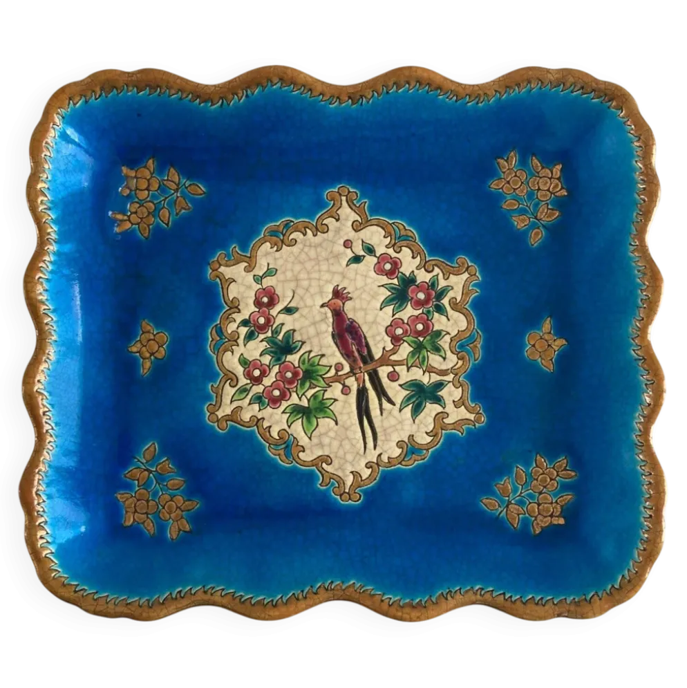 Plateau décoratif émaux longwy