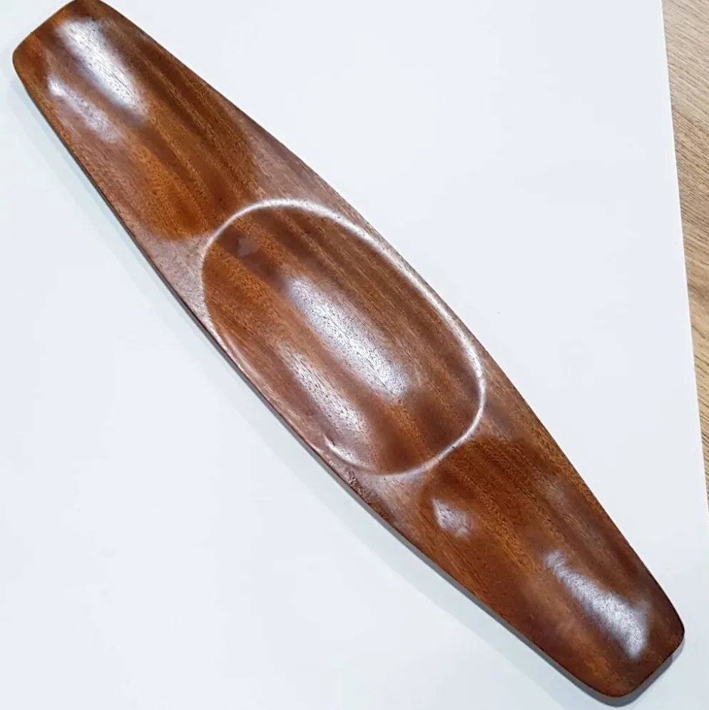 Plateau de console sculpté à la main du milieu du siècle
