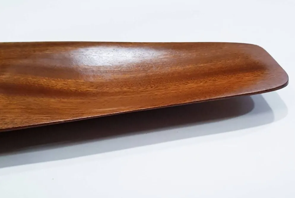 Plateau de console sculpté à la main du milieu du siècle