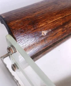 Plateau de courtoisie miroir, verre & bois exotique Art déco. Années 30