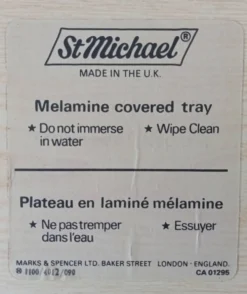 Plateau de service Anglais vintage Marks and Spencer