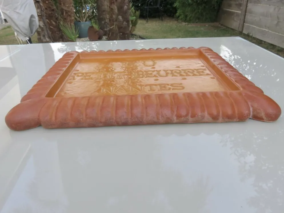 Plateau de service décoratif en résine, années 60