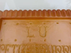 Plateau de service décoratif en résine, années 60
