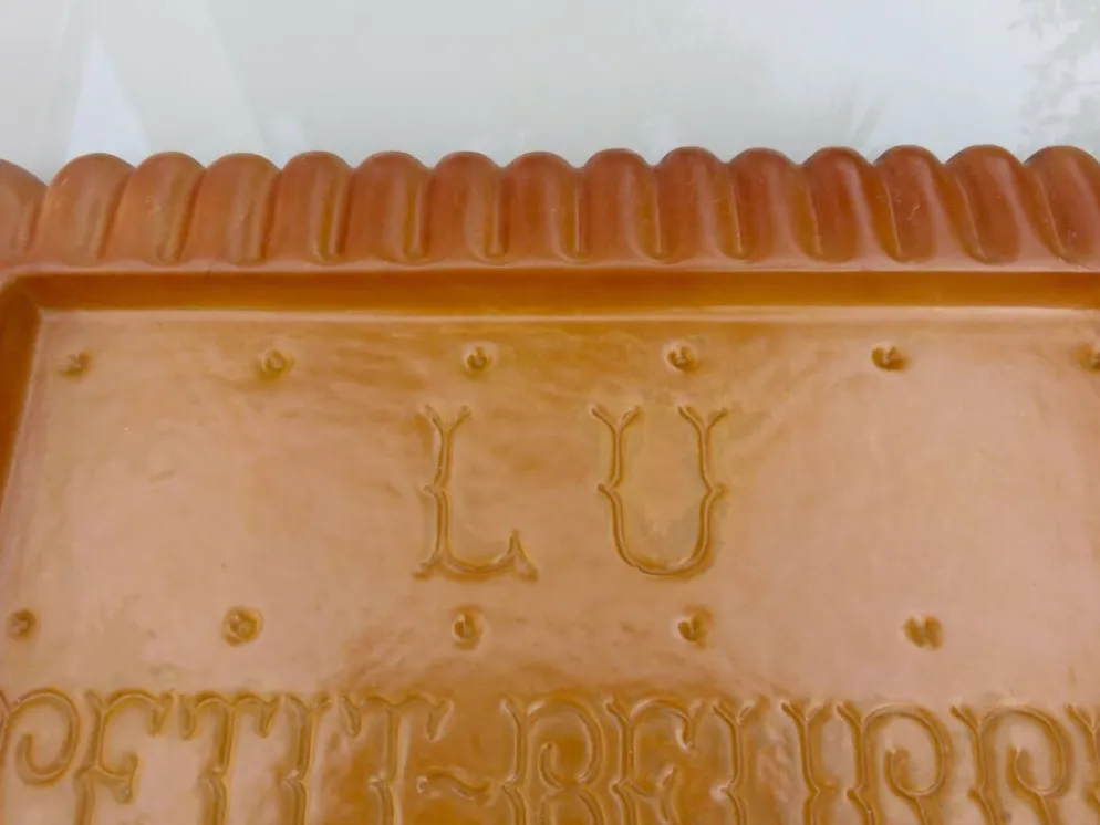 Plateau de service décoratif en résine, années 60