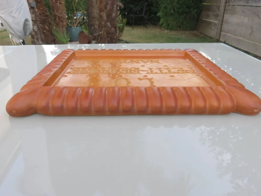 Plateau de service décoratif en résine, années 60