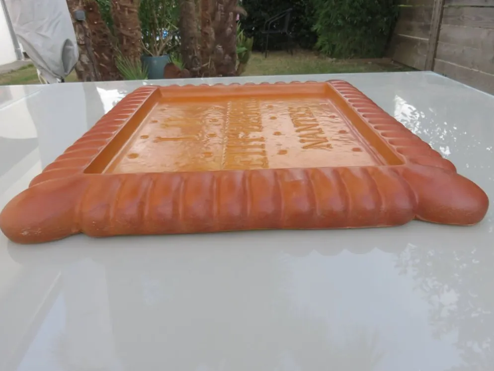 Plateau de service décoratif en résine, années 60