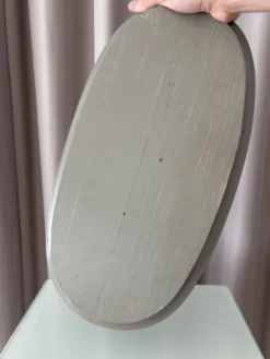 Plateau de service en bois peint à la main vintage | Art populaire scandinave | 43 cm