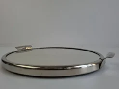 Plateau de service en chrome et miroir Art Déco tchécoslovaque, vers les années 1930.