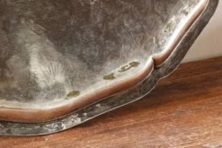 Plateau de service en métal argenté, fin 19ème
