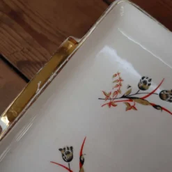 Plateau de service en porcelaine liseré doré Villeroy et Boch