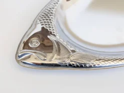 Plateau de service poisson vintage WMF Cromargan, acier inoxydable